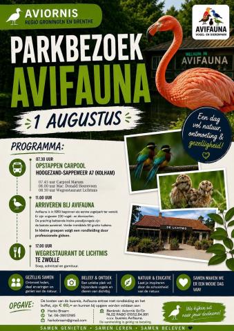 Flyer parkbezoek Avifauna